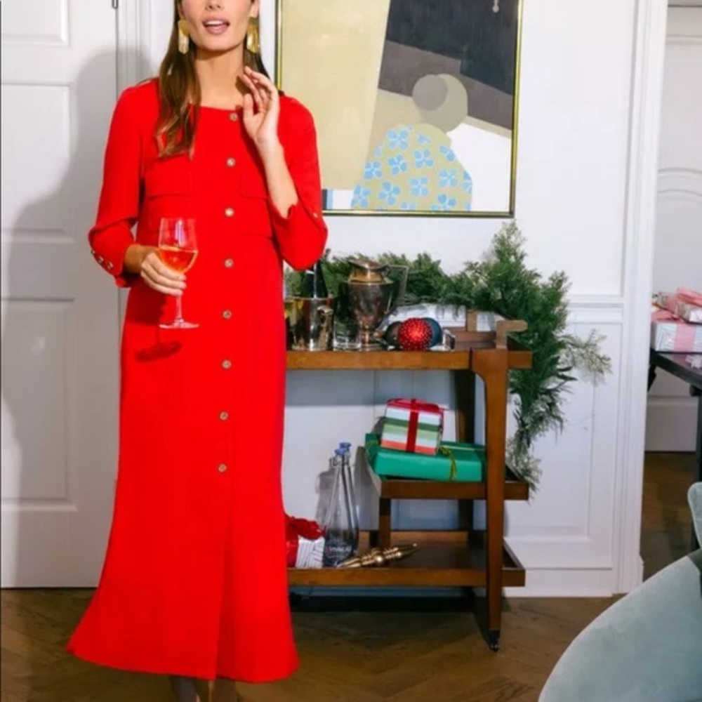 Tuckernuck Tnuck Red Barnett Dress worn once size Small